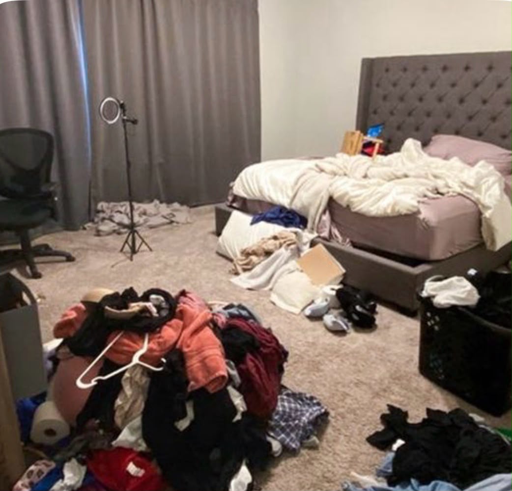 Bedroom before cleaning by Angel Clean