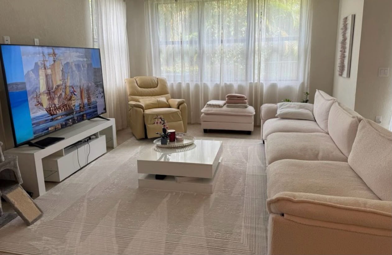 Living room after cleaning by Angel Clean